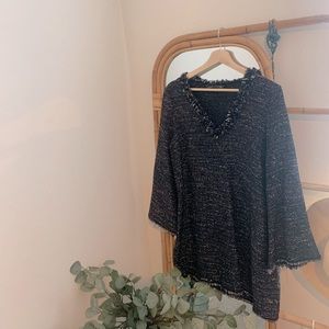 Zara Silver Thread Chic Dress